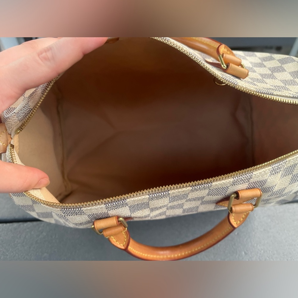 Louis Vuitton Speedy NM 35 Damier Azur; Brass Hardware; Used/Moderate wear - Picture 9 of 16